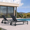 PURPLE LEAF Lounge Chair Set for Outside Aluminum Patio Recliner with Side Table and Pillow Beach Sunbathing Tanning Chairs Pool Chaise Lounger Outdoor