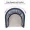 PURPLE LEAF Outdoor Dining Table Set All-Weather Aluminum with Wood Grain Table and Rope Woven Chairs Includes Backyard Patio Cushions