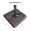 PURPLE LEAF OPEN BOX Cantilever Umbrella Weighted Base ZY02XGTBS-90