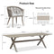PURPLE LEAF Outdoor Dining Table Set All-Weather Aluminum with Wood Grain Table and Rope Woven Chairs Includes Backyard Patio Cushions