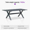PURPLE LEAF Outdoor Dining Table Set All-Weather Aluminum with Wood Grain Table and Rope Woven Chairs Includes Backyard Patio Cushions