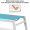 PURPLE LEAF Outdoor Chaise Lounge Chairs Set of 2 White Aluminum Lounge Chair Five-Position Adjustable Chaise with Wheels and Table for Pool Deck Patio