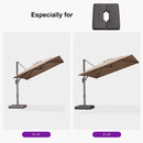 PURPLE LEAF Bronze Aluminum Frame Cantilever Umbrella Weighted Base ZY02XGTBS-75