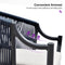 PURPLE LEAF Outdoor Dining Set All Weather Wicker Patio Dining Set with Rectangular Aluminum Table and Modern Armrest Dining Chairs for Garden Deck Backyard Kitchen