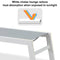PURPLE LEAF Outdoor Chaise Lounge Chairs Set of 2 White Aluminum Lounge Chair Five-Position Adjustable Chaise with Wheels and Table for Pool Deck Patio