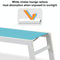PURPLE LEAF Outdoor Chaise Lounge Chairs Set of 2 White Aluminum Lounge Chair Five-Position Adjustable Chaise with Wheels and Table for Pool Deck Patio