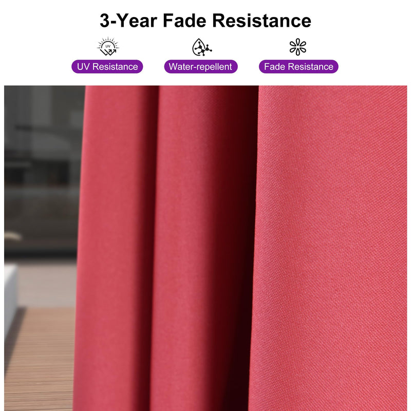 PURPLE LEAF 8 x 8 ft Swimming Pool Umbrella Outdoor Patio Cantilever Umbrella with Base