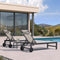 PURPLE LEAF Lounge Chair Set for Outside Aluminum Patio Recliner with Side Table and Pillow Beach Sunbathing Tanning Chairs Pool Chaise Lounger Outdoor