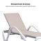 PURPLE LEAF Patio Lounger sun loungers with armrest, Chaise Lounge for beach, swimming pool, lawn, pool side