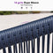 PURPLE LEAF Outdoor Dining Table Set All-Weather Aluminum with Wood Grain Table and Rope Woven Chairs Includes Backyard Patio Cushions