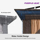 OPEN BOX I PURPLE LEAF Outdoor Hardtop Gazebo for Garden Bronze Double Roof Aluminum Frame Pavilion