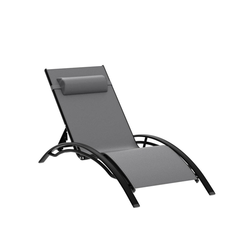 OPEN BOX I PURPLE LEAF Patio Chaise Lounge Set Outdoor Beach Pool Sunbathing Lawn Lounger Recliner Chair Outside Chairs with Side Table Included