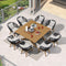 PURPLE LEAF Patio Dining Set for Garden Deck Wicker Table and Chairs Set