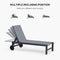 OPEN BOX I PURPLE LEAF Outdoor Chaise Lounge with Wheels Patio Lounge Chair Recliner for Patio, Beach, Yard, Pool, Side Table Included