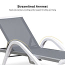 PURPLE LEAF Patio Lounger sun loungers with armrest, Chaise Lounge for beach, swimming pool, lawn, pool side