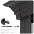 PURPLE LEAF Outdoor Metal Carport Gazebo Grey Steel Roof Aluminum Frame Shelter for Parking
