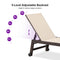 PURPLE LEAF Patio Chaise Lounge Set of 3, Aluminum Chaise Lounge with Adjustable Backrest and Wheels for Deck, Pool, Lawn, Garden, Waterproof & Easy Assembly