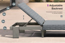 PURPLE LEAF Patio Lounge Chair Modern Outdoor Chaise Lounge 2 Piece with Adjustable Backrest Rattan Chaise Lounge Chairs for Pool Garden Backyard Beach