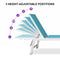 PURPLE LEAF Outdoor Chaise Lounge Chairs Set of 2 White Aluminum Lounge Chair Five-Position Adjustable Chaise with Wheels and Table for Pool Deck Patio