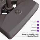 PURPLE LEAF OPEN BOX Cantilever Umbrella Weighted Base ZY02XGTBS-90