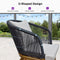 PURPLE LEAF Patio Dining Set for Garden Deck Wicker Table and Chairs Set