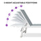 PURPLE LEAF Outdoor Chaise Lounge Chairs Set of 2 White Aluminum Lounge Chair Five-Position Adjustable Chaise with Wheels and Table for Pool Deck Patio