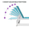 PURPLE LEAF Outdoor Chaise Lounge Chairs Set of 2 White Aluminum Lounge Chair Five-Position Adjustable Chaise with Wheels and Table for Pool Deck Patio