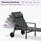 PURPLE LEAF Lounge Chair Set for Outside Aluminum Patio Recliner with Side Table and Pillow Beach Sunbathing Tanning Chairs Pool Chaise Lounger Outdoor