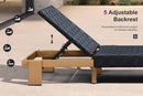 PURPLE LEAF Patio Lounge Chair Modern Outdoor Chaise Lounge 2 Piece with Adjustable Backrest Rattan Chaise Lounge Chairs for Pool Garden Backyard Beach