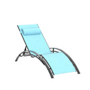 OPEN BOX I PURPLE LEAF Patio Chaise Lounge Set Outdoor Beach Pool Sunbathing Lawn Lounger Recliner Chair Outside Chairs with Side Table Included