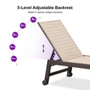 PURPLE LEAF Patio Chaise Lounge Set of 3, Aluminum Chaise Lounge with Adjustable Backrest and Wheels for Deck, Pool, Lawn, Garden, Waterproof & Easy Assembly