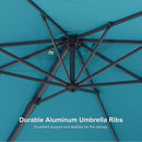 PURPLE LEAF 8 x 8 ft Swimming Pool Umbrella Outdoor Patio Cantilever Umbrella with Base