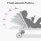 PURPLE LEAF Outdoor Chaise Lounge Chairs Set of 2 White Aluminum Lounge Chair Five-Position Adjustable Chaise with Wheels and Table for Pool Deck Patio