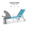 PURPLE LEAF Outdoor Chaise Lounge Chairs Set of 2 White Aluminum Lounge Chair Five-Position Adjustable Chaise with Wheels and Table for Pool Deck Patio