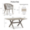 PURPLE LEAF Outdoor Dining Table Set All-Weather Aluminum with Wood Grain Table and Rope Woven Chairs Includes Backyard Patio Cushions
