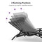 OPEN BOX I PURPLE LEAF Patio Chaise Lounge Set Outdoor Beach Pool Sunbathing Lawn Lounger Recliner Chair Outside Chairs with Side Table Included