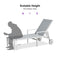 PURPLE LEAF Outdoor Chaise Lounge Chairs Set of 2 White Aluminum Lounge Chair Five-Position Adjustable Chaise with Wheels and Table for Pool Deck Patio