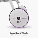 PURPLE LEAF Outdoor Chaise Lounge Chairs Set of 2 White Aluminum Lounge Chair Five-Position Adjustable Chaise with Wheels and Table for Pool Deck Patio