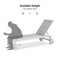 PURPLE LEAF Outdoor Chaise Lounge Chairs Set of 2 White Aluminum Lounge Chair Five-Position Adjustable Chaise with Wheels and Table for Pool Deck Patio