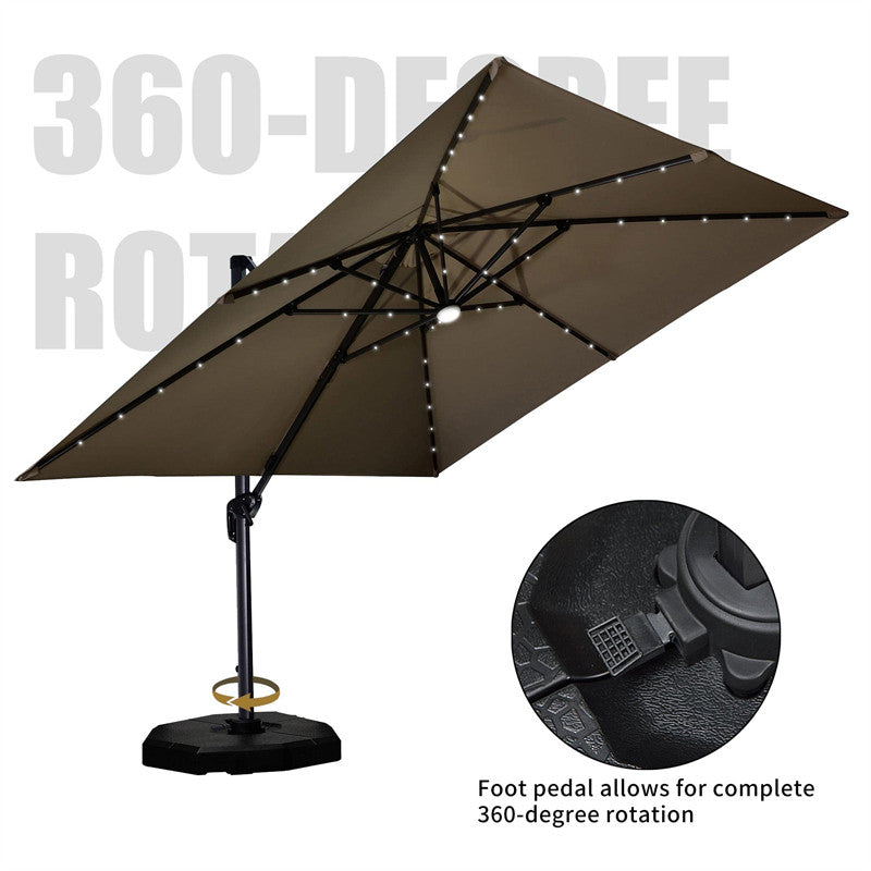 PURPLE LEAF LED Economical 10 ft Outdoor Umbrellas