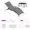 OPEN BOX I PURPLE LEAF Patio Chaise Lounge Set Outdoor Beach Pool Sunbathing Lawn Lounger Recliner Chair Outside Chairs with Side Table Included