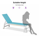 PURPLE LEAF Outdoor Chaise Lounge Chairs Set of 2 White Aluminum Lounge Chair Five-Position Adjustable Chaise with Wheels and Table for Pool Deck Patio