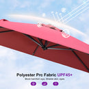 PURPLE LEAF 8 x 8 ft Swimming Pool Umbrella Outdoor Patio Cantilever Umbrella with Base