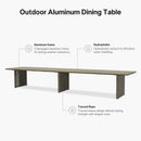 PURPLE LEAF Outdoor Dining Set for Family, Aluminum Outdoor Patio Table and Chairs Set with Olefin Cushions, Patio Furniture Set for Garden or Deck, Beige