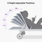 PURPLE LEAF Outdoor Chaise Lounge Chairs Set of 2 White Aluminum Lounge Chair Five-Position Adjustable Chaise with Wheels and Table for Pool Deck Patio