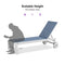 PURPLE LEAF Outdoor Chaise Lounge Chairs Set of 2 White Aluminum Lounge Chair Five-Position Adjustable Chaise with Wheels and Table for Pool Deck Patio