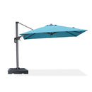 PURPLE LEAF 8 x 8 ft Swimming Pool Umbrella Outdoor Patio Cantilever Umbrella with Base