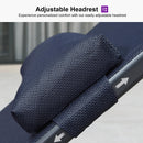 PURPLE LEAF Lounge Chair Set for Outside Aluminum Patio Recliner with Side Table and Pillow Beach Sunbathing Tanning Chairs Pool Chaise Lounger Outdoor