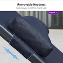 PURPLE LEAF Lounge Chair Set for Outside Aluminum Patio Recliner with Side Table and Pillow Beach Sunbathing Tanning Chairs Pool Chaise Lounger Outdoor