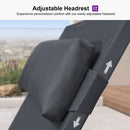 PURPLE LEAF Lounge Chair Set for Outside Aluminum Patio Recliner with Side Table and Pillow Beach Sunbathing Tanning Chairs Pool Chaise Lounger Outdoor
